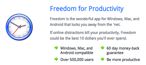 インターネットアクセスを強制的に一時停止するソフト「Freedom」で自由を手に入れる